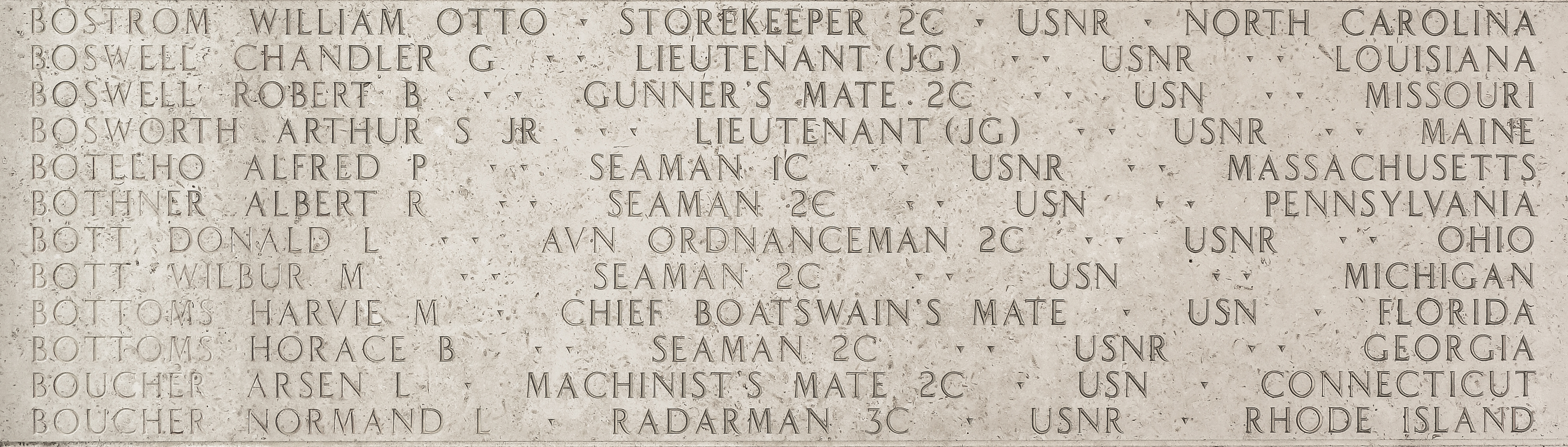 Normand L. Boucher, Radarman Third Class